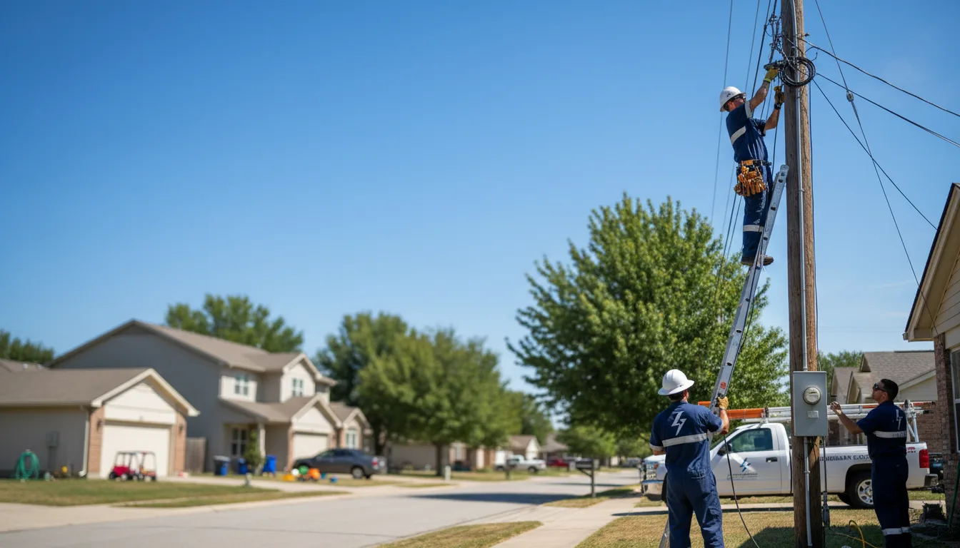 Residential electrician providing installation services in Sinton, TX
